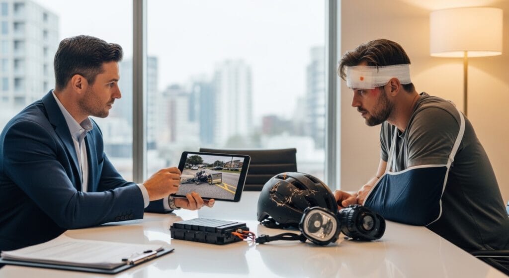 Evidence in a Los Angeles e-bike accident claim