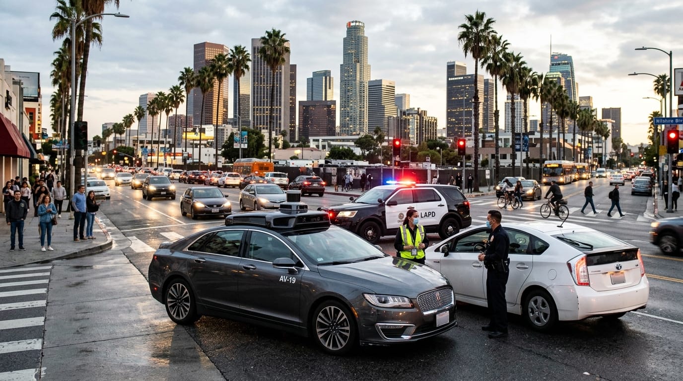 Autonomous vehicle evidence in Los Angeles injury claims after a city traffic crash