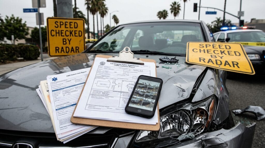 evidence for speeding accident claims in Los Angeles