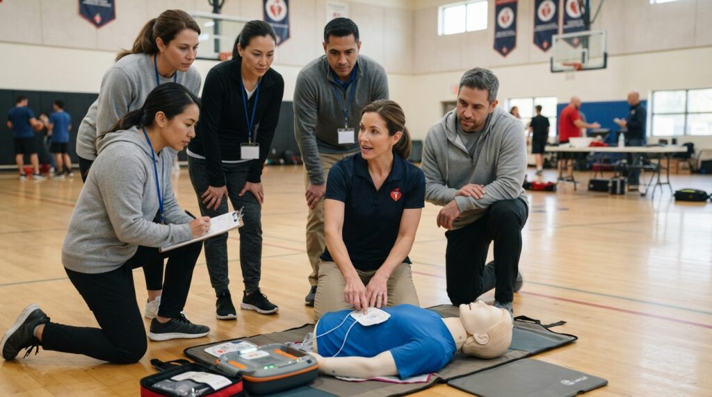Coach CPR and AED training under the youth sports AED law