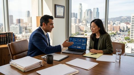 AI insurance claim review for a Los Angeles personal injury case with medical records and settlement documents