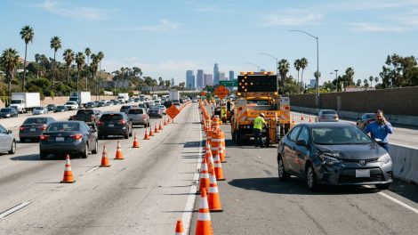 Los Angeles work zone accident claims involving speed cameras and move over law evidence